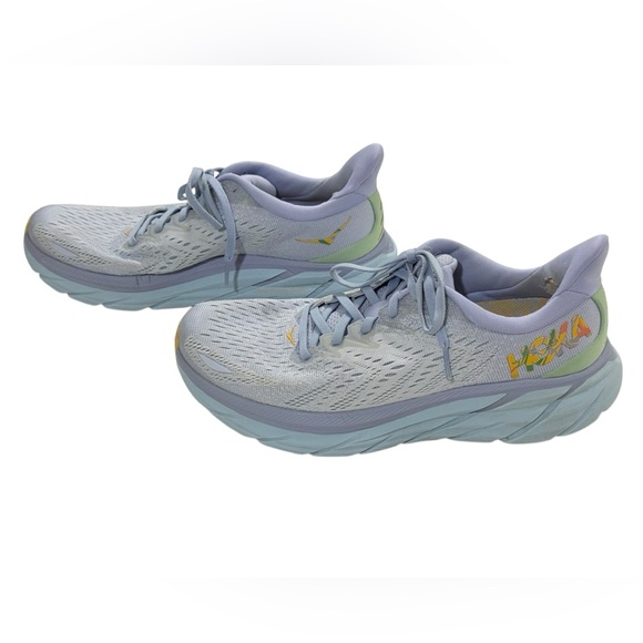 Hoka Shoes - Hoka One Clifton 8 Running Shoe Women’s Baby Lavender/Smoke Green Sz9.5
